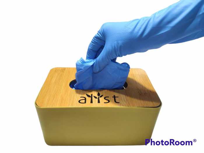 ถุงมือบลูไนรไตร[Blue Nitrile]4